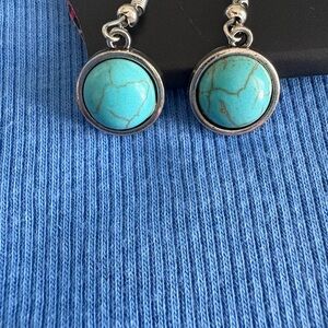 Turquoise and Silver Stud Earrings NWT